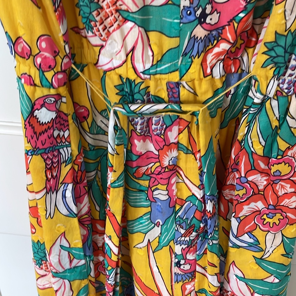 Talbots Floral Yellow Dress worn once - Picture 5 of 6